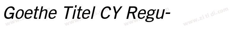 Goethe Titel CY Regu字体转换